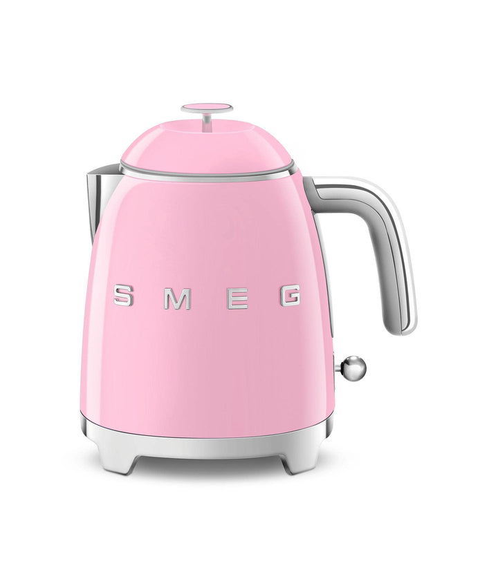 Smeg, Kleiner elektrischer Wasserkocher KLF05PKEU 0,8 L, Edelstahlfilter, Sicherheitsautomatik, Wass