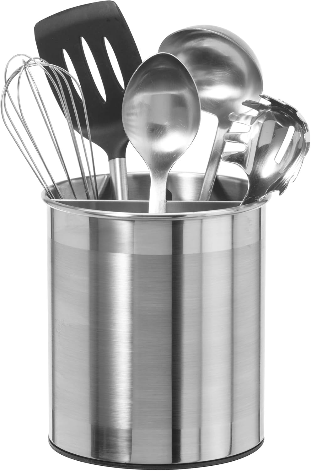 Oggi Jumbo-Utensilienhalter aus Edelstahl, drehbar, mit herausnehmbarer Trennwand, stilvolle Küchenu