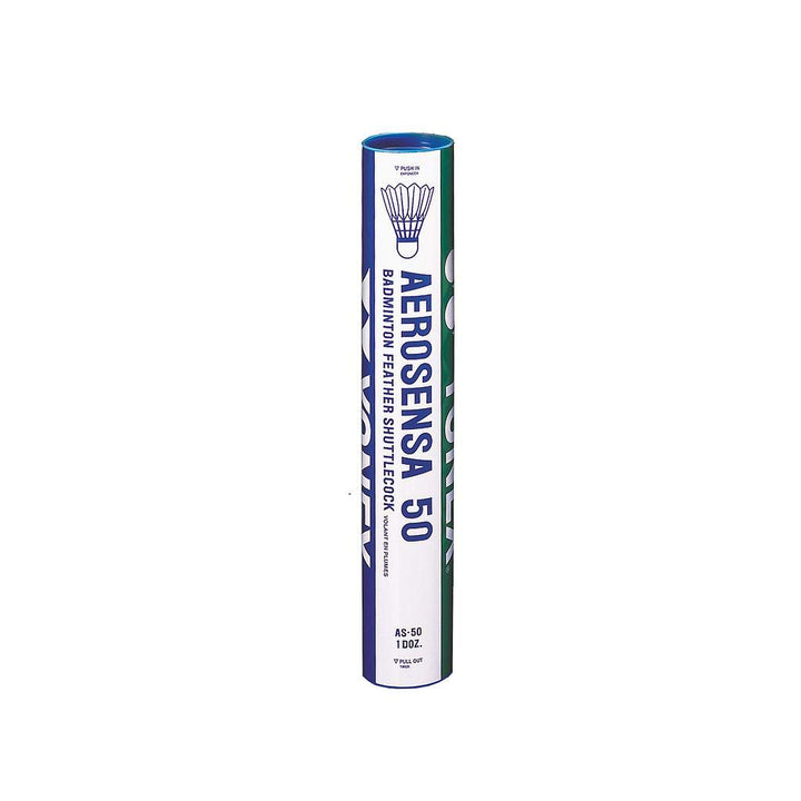 YONEX Shuttlecock AeroSensa-50 Gänsefedern, 1 Dutzend weiss 12 Pack