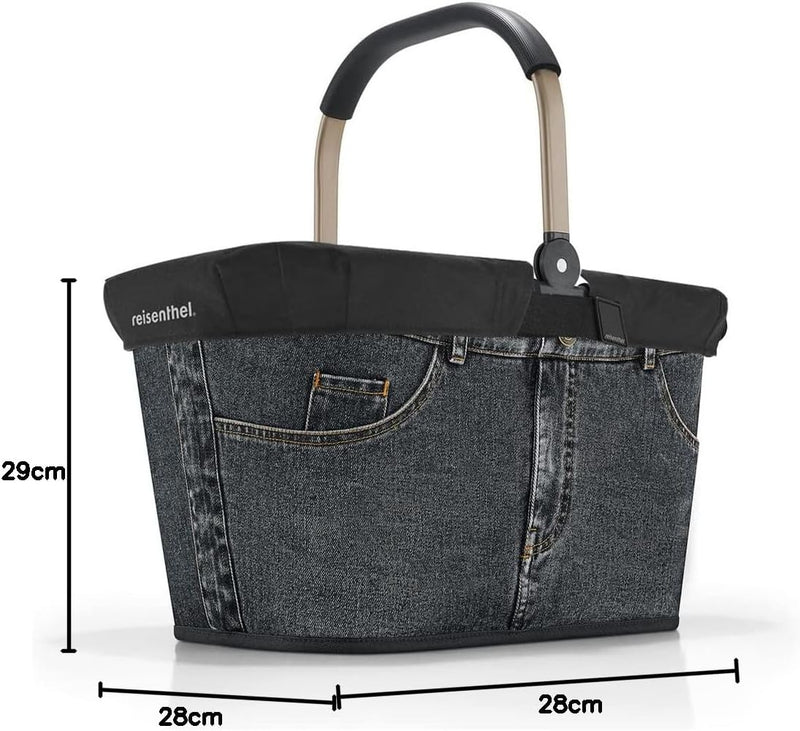 reisenthel Angebot Einkaufskorb carrybag Plus passendes Cover Sichtschutz Abdeckung (frame jeans dar