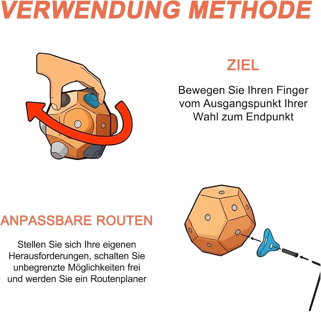 Handgefertigter Klettertrainingsblock - 3D Klettertrainingsball, Trainingsbälle für Handkraft und Fi