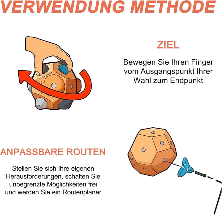 Handgefertigter Klettertrainingsblock - 3D Klettertrainingsball, Trainingsbälle für Handkraft und Fi
