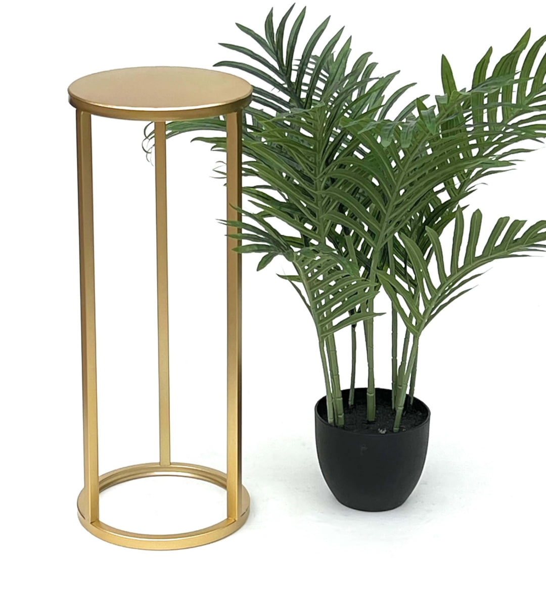 DanDiBo Blumenhocker Metall Gold Rund Blumenständer Beistelltisch 96510 Blumensäule Modern Pflanzens