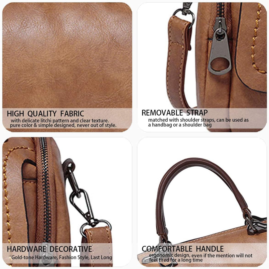 BUKESIYI Damen Tasche Umhängetasche Handtasche Frauen Klein Schultertasche Weekender Lack PU Leder C