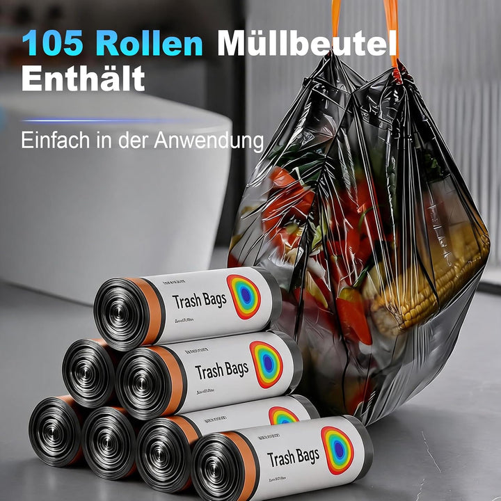 MOPUP Badezimmer-Mülleimer, automatischer Müllbeutel-Mülleimer, 3.5 Gallonen schlanker, smarter klei