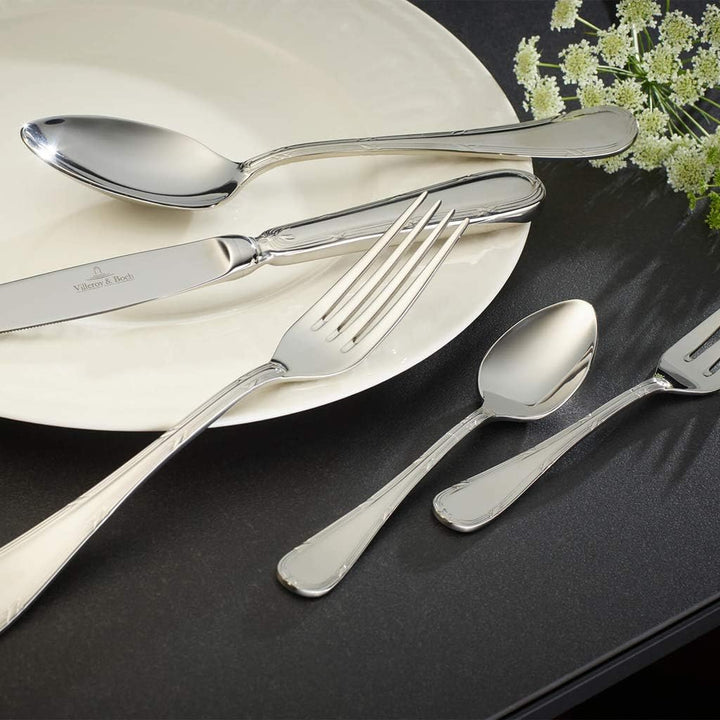 Villeroy und Boch Kreuzband Septfontaines Tafelbesteck für bis zu 12 Personen, 113-teilig, Edelstahl