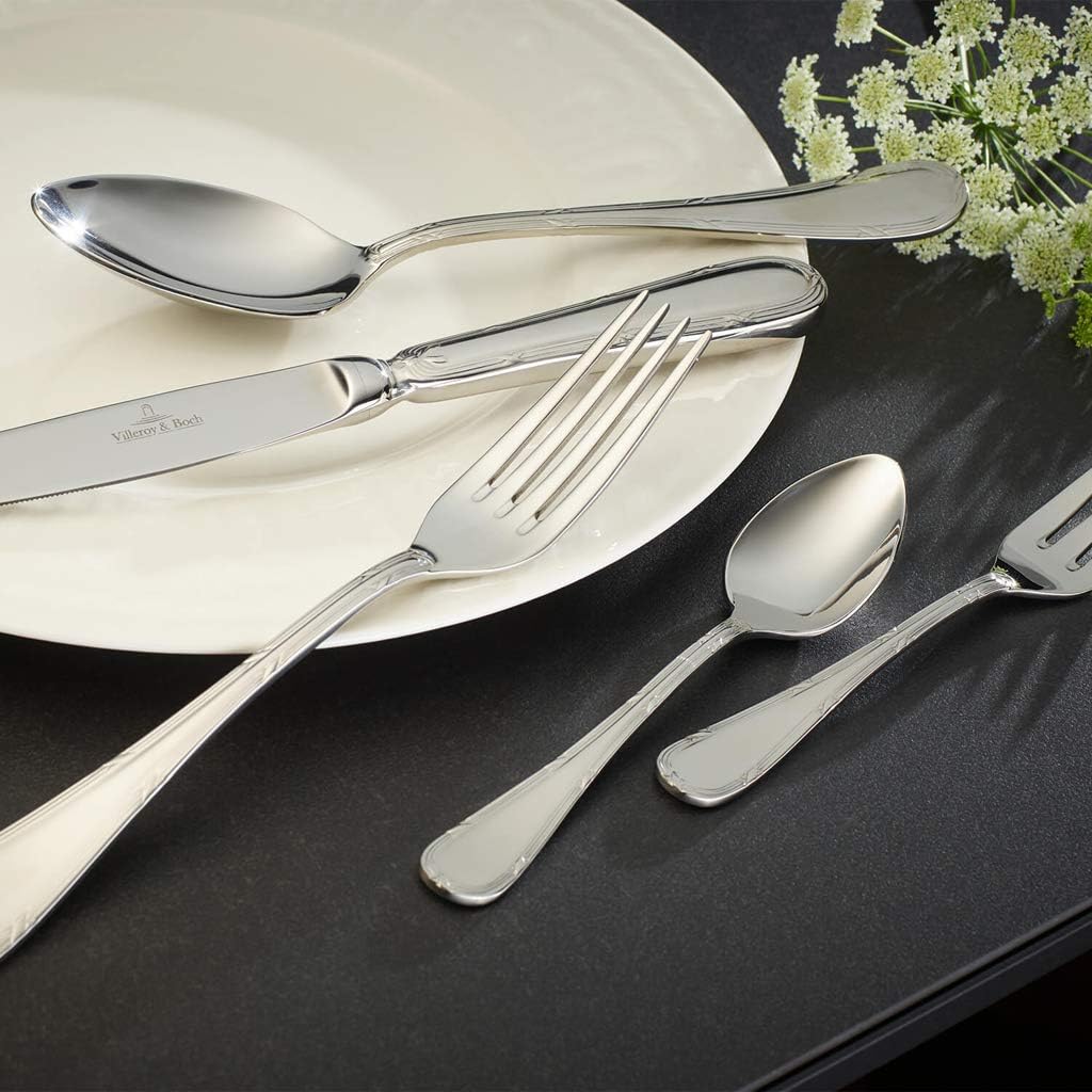 Villeroy und Boch Kreuzband Septfontaines Tafelbesteck für bis zu 12 Personen, 70-teilig, Edelstahl