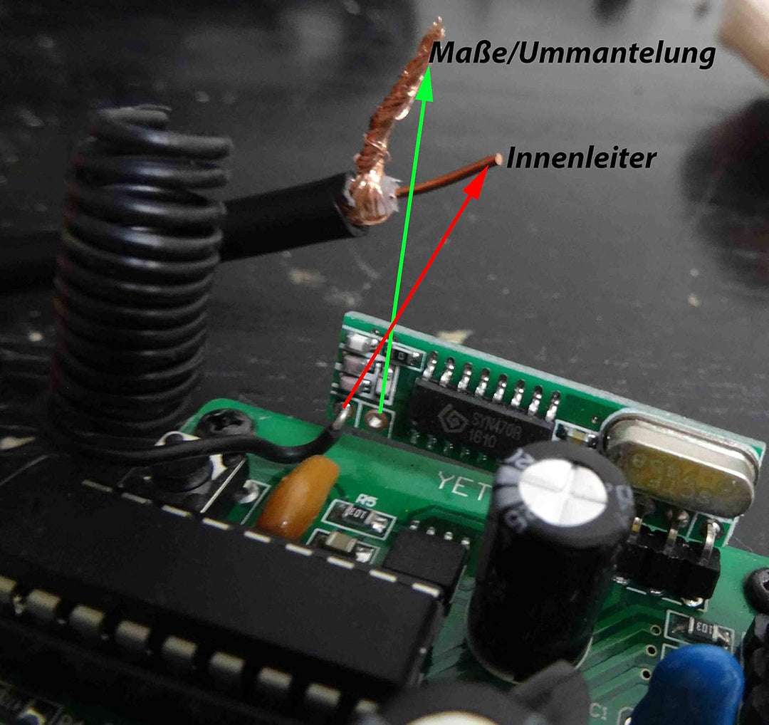 TK Star 433,92 433 434 MHz Aussen Wand Outdoor Antenne mit 5m Kabel kompatibel zu Homentry Hörmann L