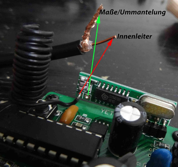 TK Star 433,92 433 434 MHz Aussen Wand Outdoor Antenne mit 5m Kabel kompatibel zu Homentry Hörmann L