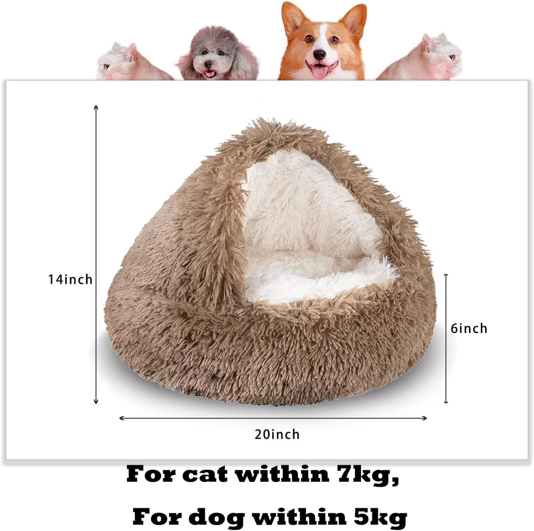 Flauschig Hundebett Muschelform Katzenbett Warm Tierbett Haustierbett Waschbar Hundesofa Katzensofa