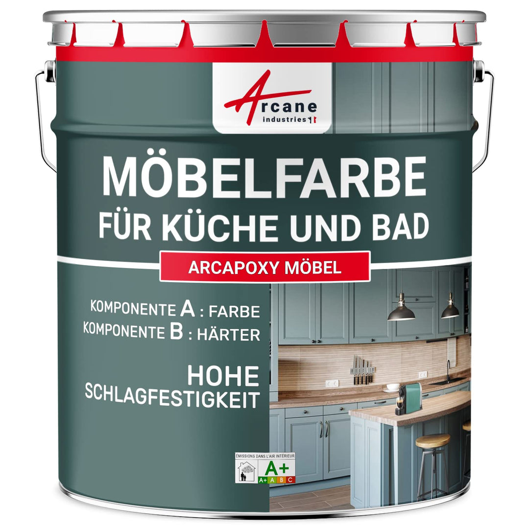 ARCANE INDUSTRIES MÖBELFARBE FÜR KÜCHE UND BAD : Buntlack - Möbelfarbe abwaschbar - Möbellack - Epox