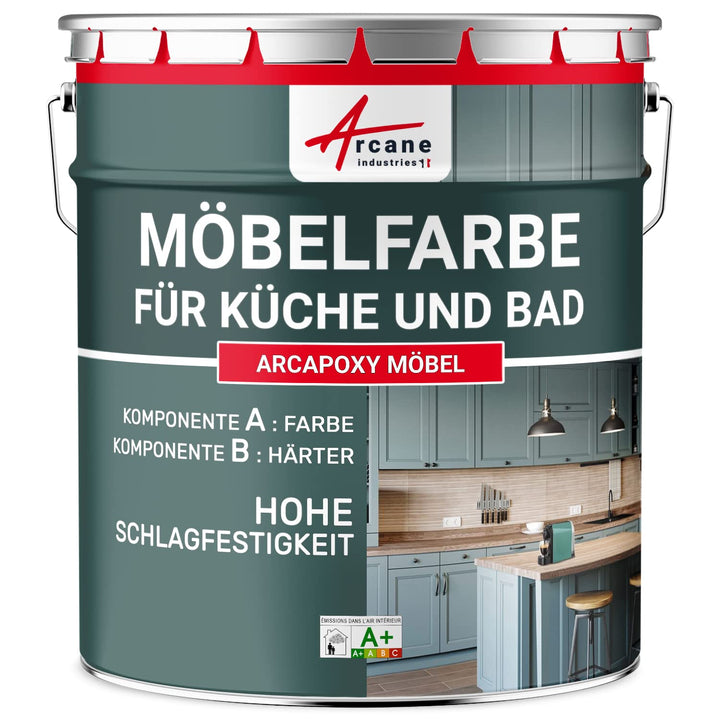 ARCANE INDUSTRIES MÖBELFARBE FÜR KÜCHE UND BAD : Buntlack - Möbelfarbe abwaschbar - Möbellack - Epox