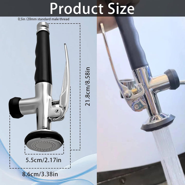 Profi Gastro Handbrause, wasserhahn küche aufsatz 1/2" Standard-AG Spülbrause aus Messing Gastronomi
