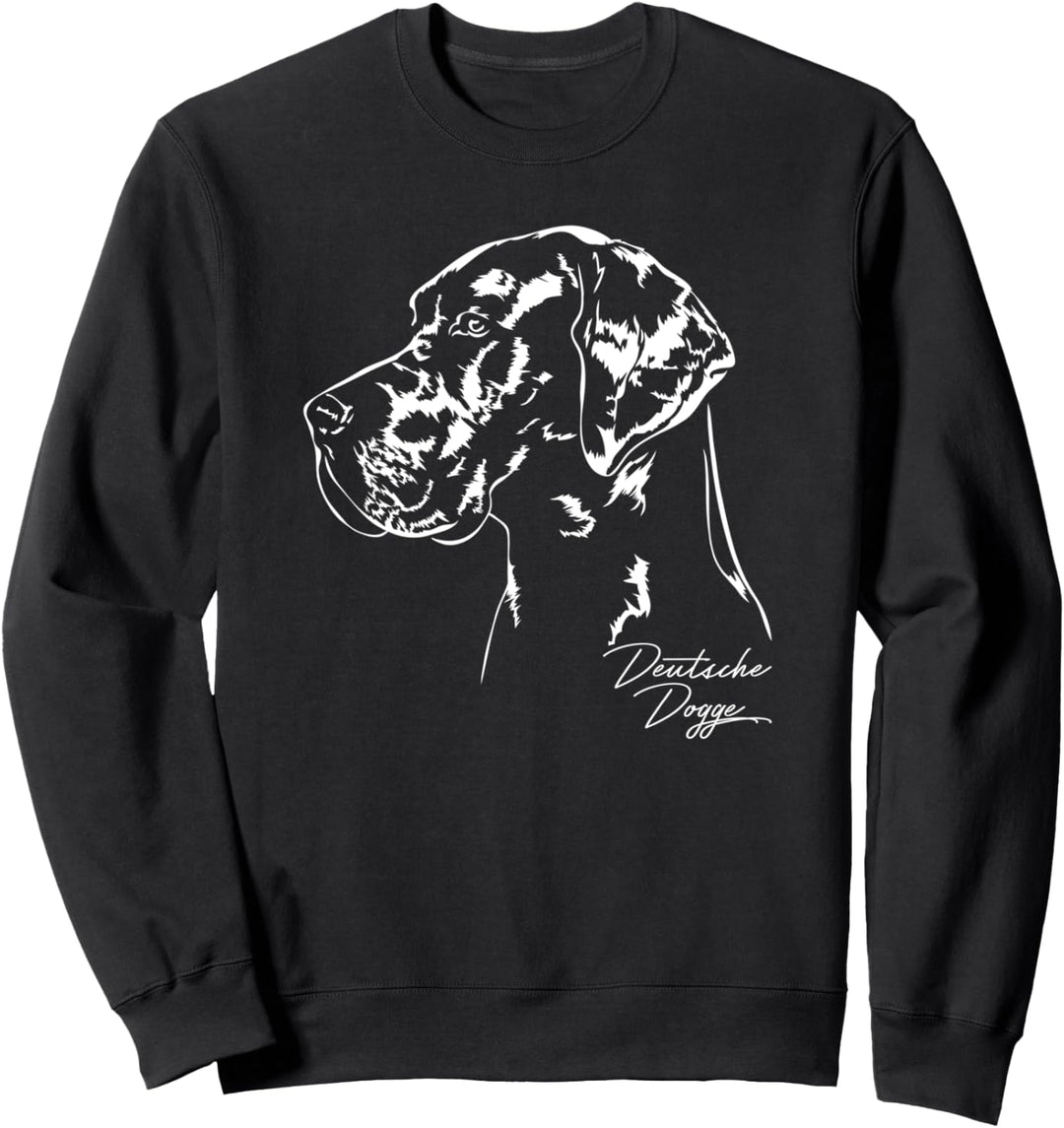 Deutsche Dogge Hund Hundeportrait Wilsigns Sweatshirt