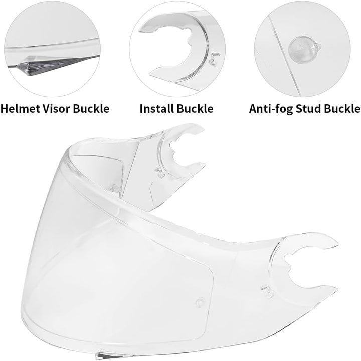 Helmvisier für Shark D Skwal D-Skwal 2 Spartan,Motorradhelm Visier,Motorrad Windschutz Helm Objektiv