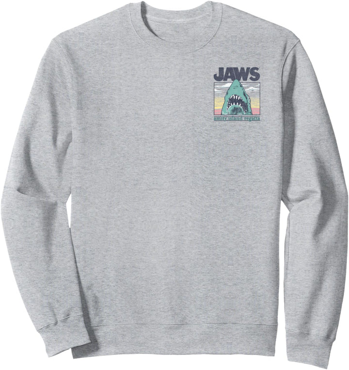 Jaws Amity Island Regatta Chest Back Boat Sweatshirt