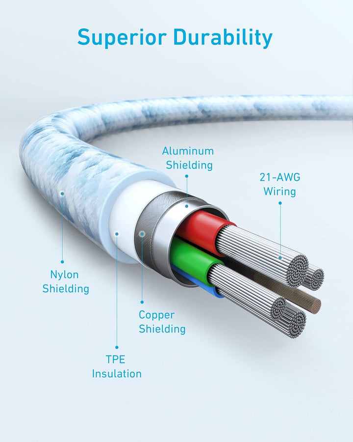 Anker USB C Lightning Kabel, 331 USB C auf Lightning Ladekabel 180cm, MFi zertifiziert, New Nylon Sc