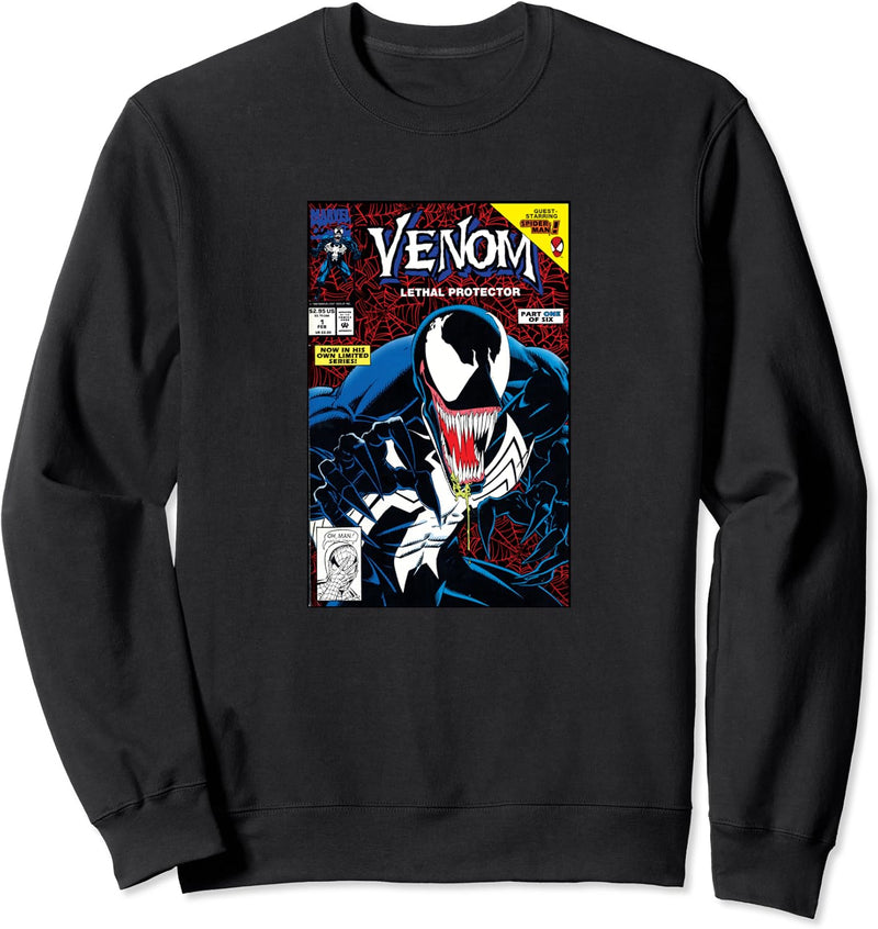 Marvel Venom Classic Retro Comic Cover Lethal Protector Sweatshirt