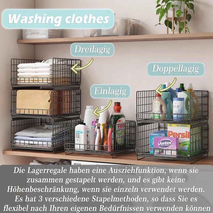 Kleiderschrank Organizer 3er Set - Schrank Organizer Stapelbar Faltbar