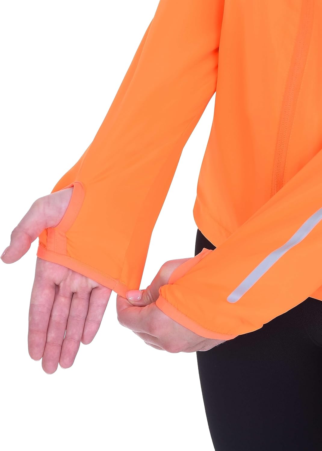 TCA Damen Lauf-Softshelljacke. Reflektierende atmungsaktive Packable-Jacke mit Reissverschlusstasche
