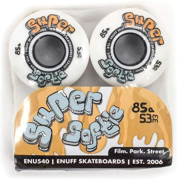 Enuff Skateboards Super Softie Wheels Räder 53 mm Weiss, 53 mm Weiss