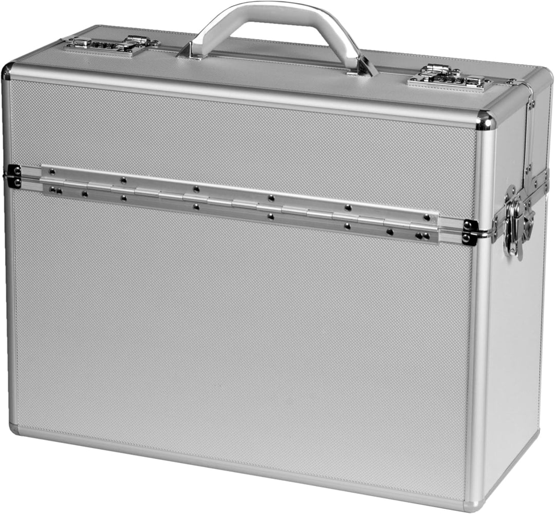 ALUMAXX 45100 Pilotenkoffer ALPHA, Piloten Koffer aus Aluminium, Aktenkoffer Alu, Dokumentenkoffer,