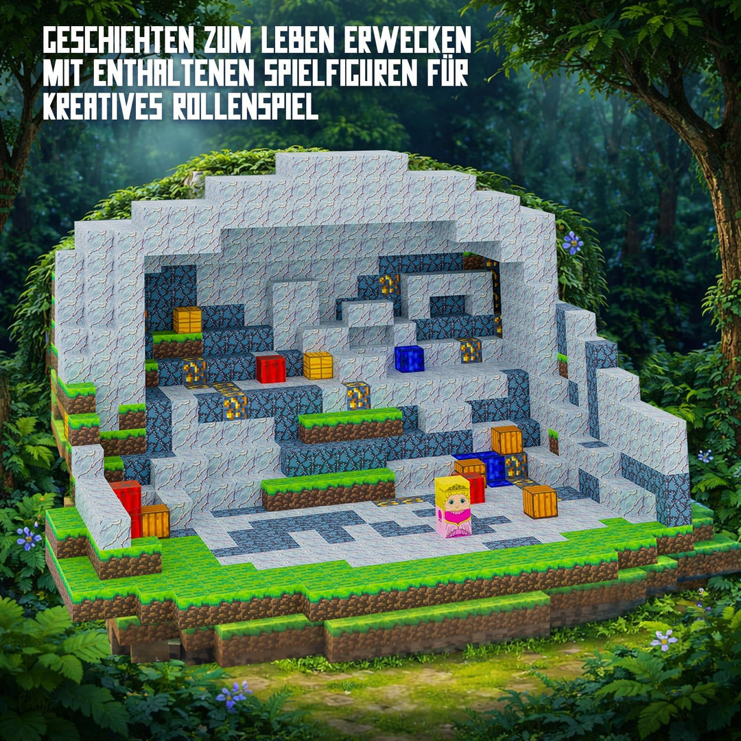 Geheim Höhle Set mit 165 Teilen I Magisches Magnetspielzeug Kinder ab 3 Jahre I magnetische Baustein