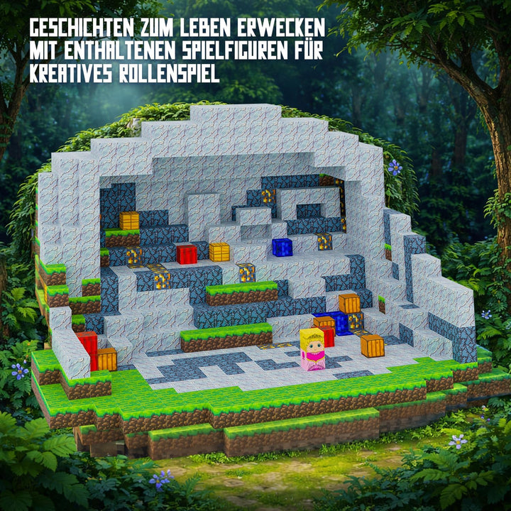 Geheim Höhle Set mit 165 Teilen I Magisches Magnetspielzeug Kinder ab 3 Jahre I magnetische Baustein