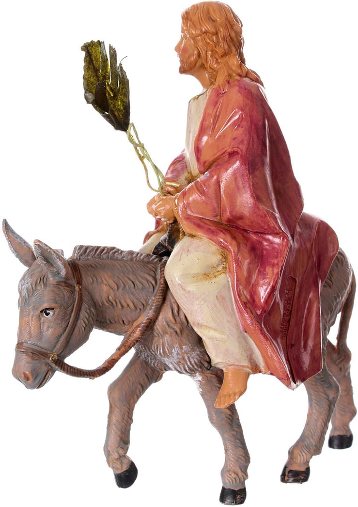 Holyart Einzug von Jesus in Jerusalem, Figur für Osterkrippe, PVC, Fontanini, 12 cm