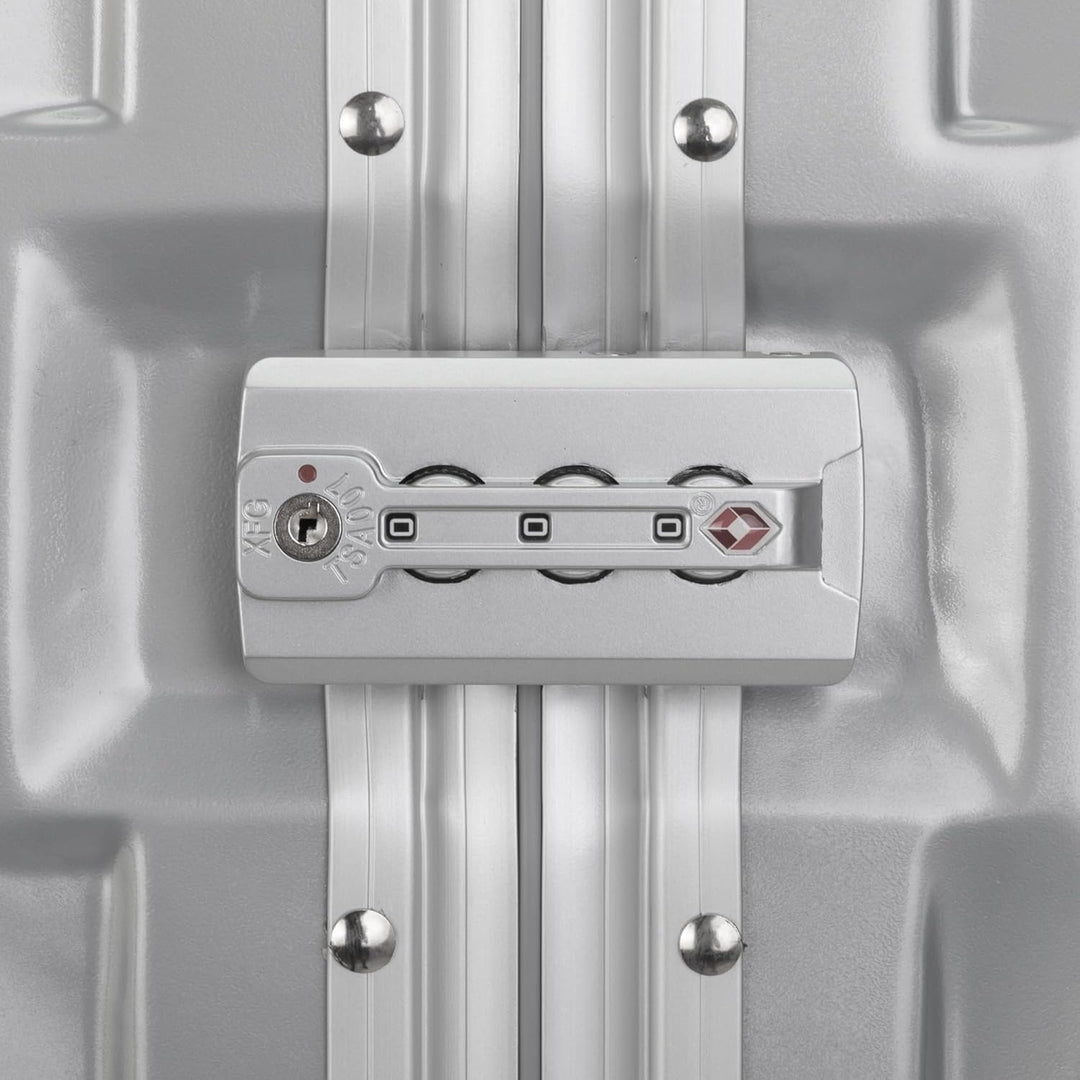 Travelhouse London Koffer Silber S-55cm, L-55cm · 2er-Set · Alu-Rahmen · Polykarbonat Hartschale · H