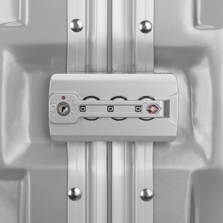 Travelhouse London Koffer Silber S-55cm, L-55cm · 2er-Set · Alu-Rahmen · Polykarbonat Hartschale · H