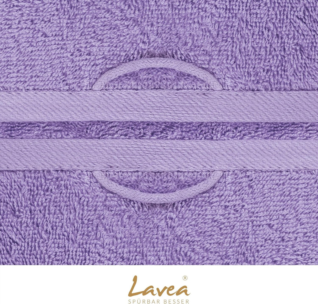 2er Set Saunatuch 80x200cm, Frottierserie Elena, Lavendel 2 x 80 x 200 cm Lavendel, 2 x 80 x 200 cm