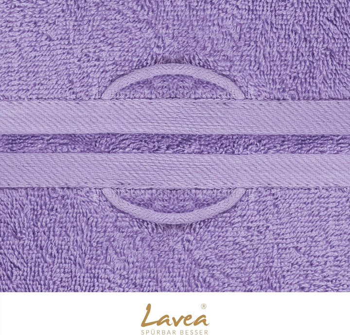 2er Set Saunatuch 80x200cm, Frottierserie Elena, Lavendel 2 x 80 x 200 cm Lavendel, 2 x 80 x 200 cm