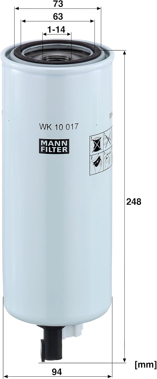 MANN-FILTER WK 10 017 x Kraftstofffilter Satz mit Dichtung / Dichtungssatz Kraftstofffilter – Für Nu