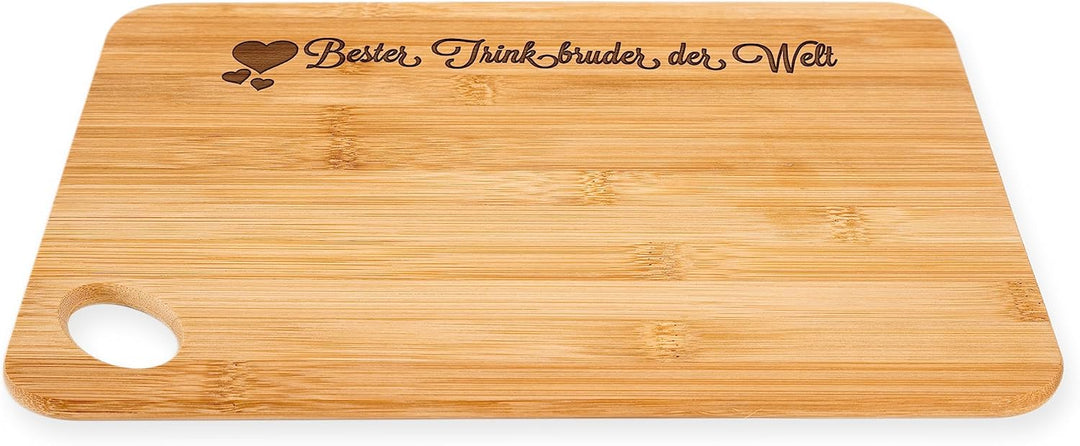 Mr. & Mrs. Panda Bambus - Schneidebrett Trinkbruder - Geschenk, Herz Liebe Verliebt Dankeschön Gebur