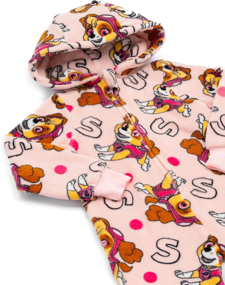 PAW PATROL Girls Onesie Kinder rosa Skye Rettung Welpe alle in einem PJs, 3-4 Jahre