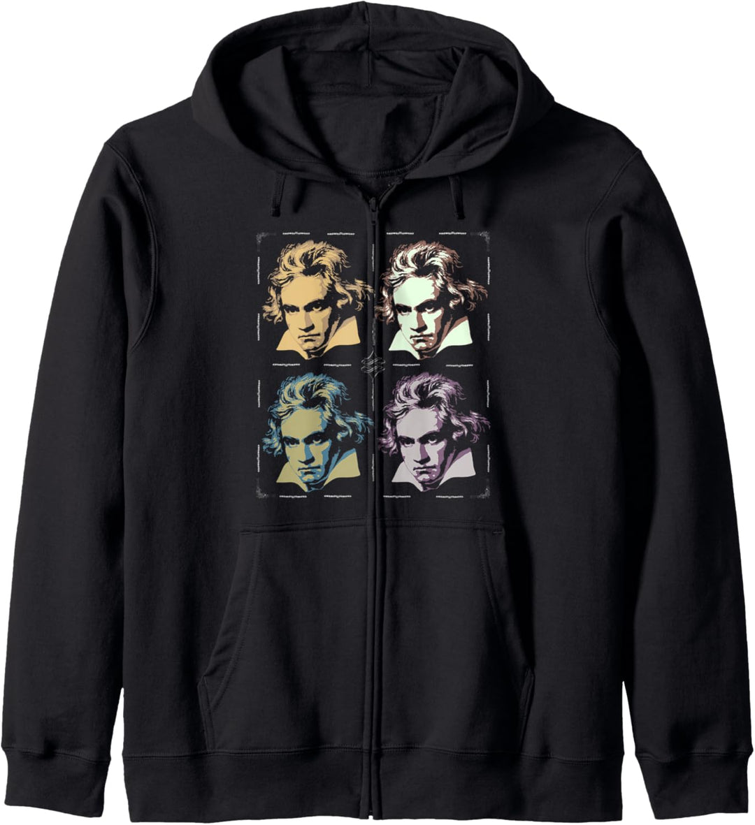 Beethoven Büste Kopf - Pop Art Stil - Klassische Musik Fan Kapuzenjacke