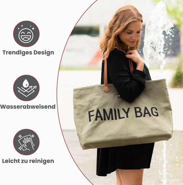 Childhome, Family Bag, Wickeltasche, Reise-/Wochenendtasche, grosses Fassungsvermögen, abnehmbare Ta