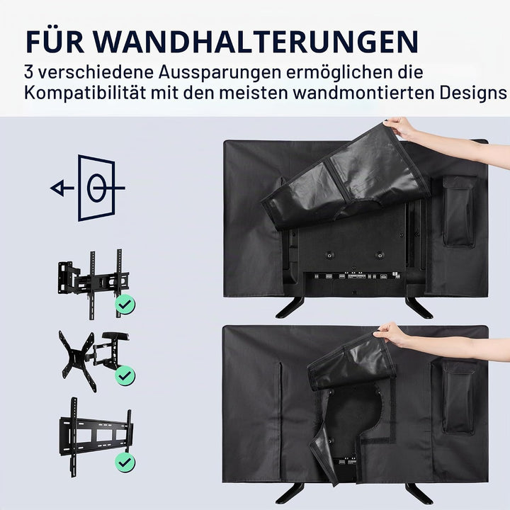 kwmobile 43" TV Abdeckung Outdoor - TV Abdeckung - Outdoor Fernsehabdeckung - Fernseher Hülle Bildsc