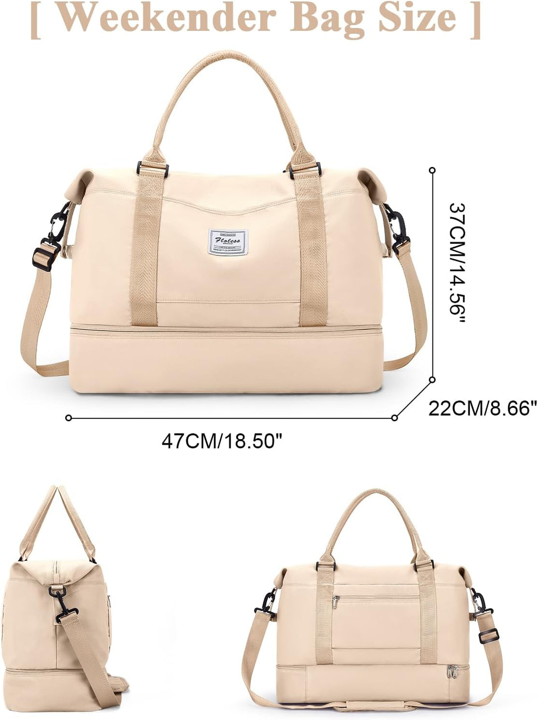 Reisetasche Damen Handgepäck Tasche Sporttasche Weekender Bag Schwimmtasche Wasserdicht Travel Bag D