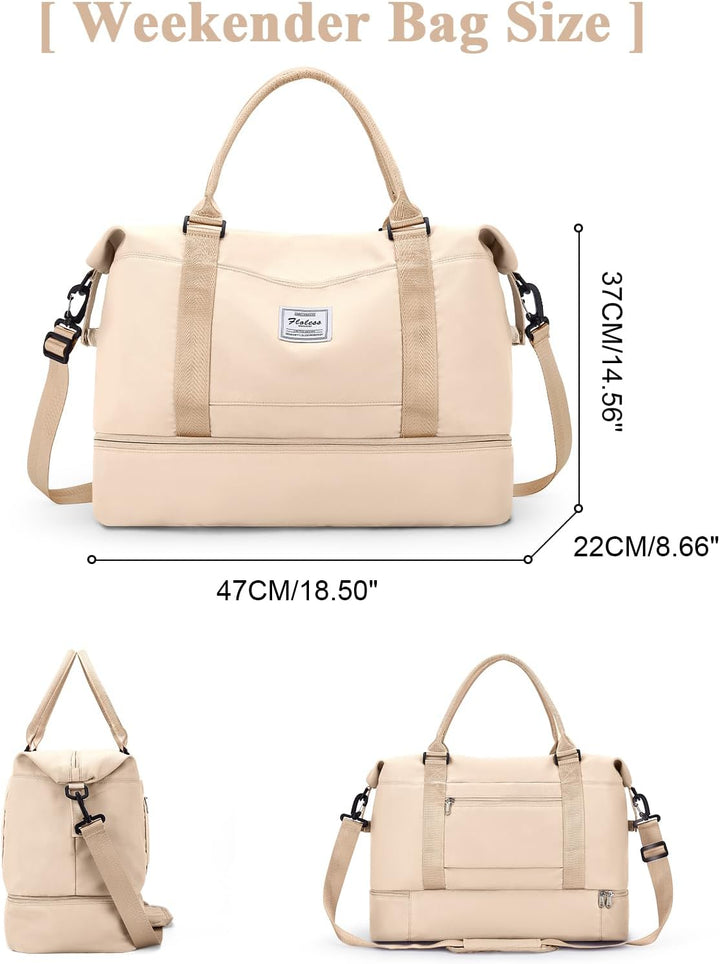 Reisetasche Damen Handgepäck Tasche Sporttasche Weekender Bag Schwimmtasche Wasserdicht Travel Bag D