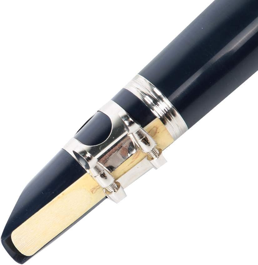 Bnineteenteam Bakelit-Rohrklarinette bB 17 Tasten Klarinette mit vernickeltem Tastensatz Mazarine; #