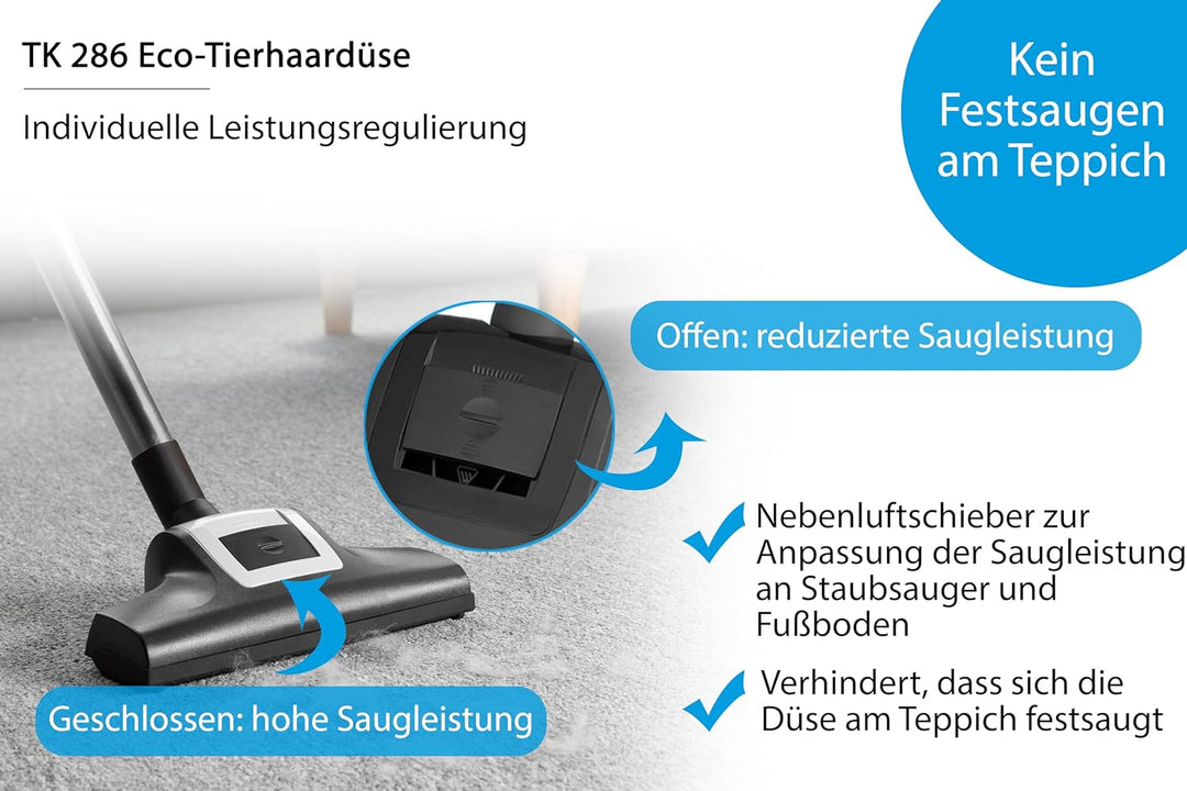 Wessel Werk TK 286 Staubsauger Eco-Tierhaardüse | Turbobürste | Ideal für Haustierbesitzer | entfern