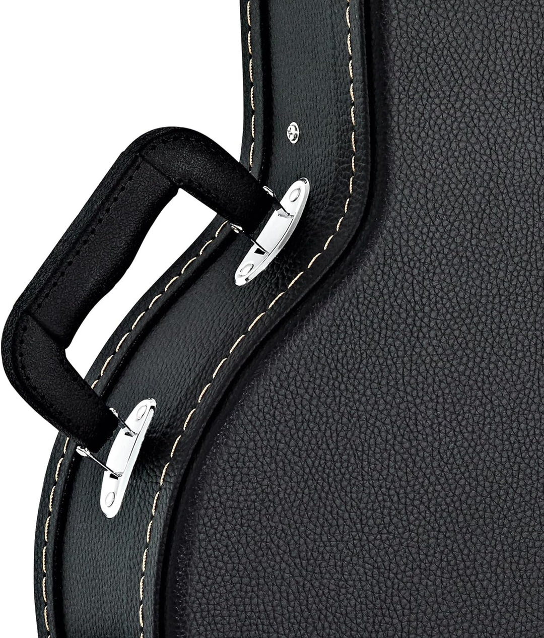 Ortega Guitars Gitarrenkoffer Classic - schwarz, flat top, Economy Series, Chrom Hardware, 100mm tie