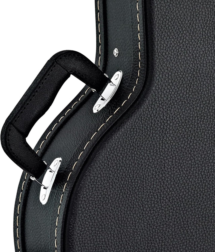 Ortega Guitars Gitarrenkoffer Classic - schwarz, flat top, Economy Series, Chrom Hardware, 100mm tie