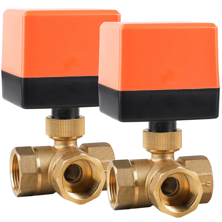 SWAWIS 3 Wege Zonenventil Kugelventil Motorkugelhahn DN25 G1 Zoll AC 230V Elektrisches Ventil Motorv