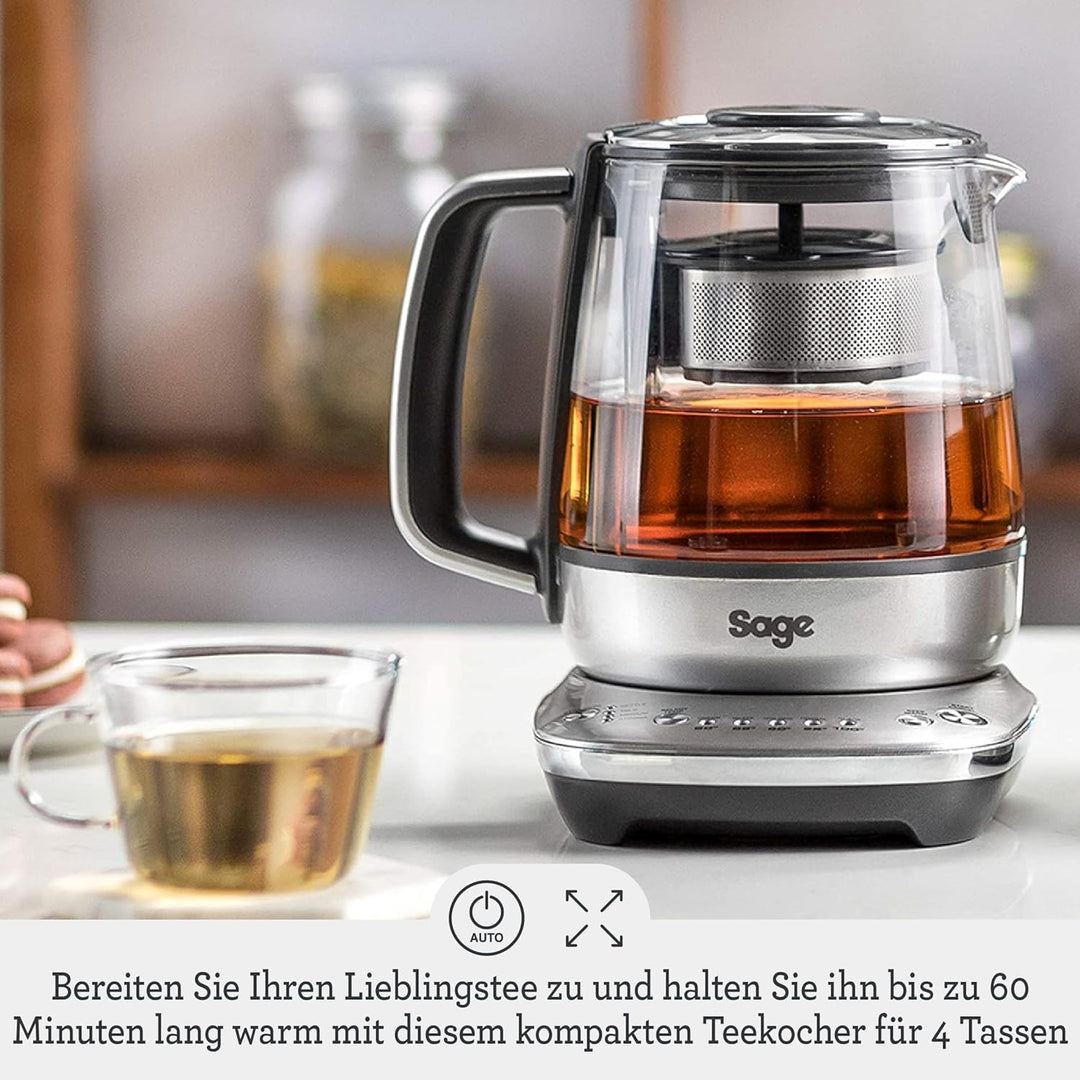 Sage Appliances STM700 the Tea Maker Compact, Teeautomat, 1 Liter, Edelstahl 1 L