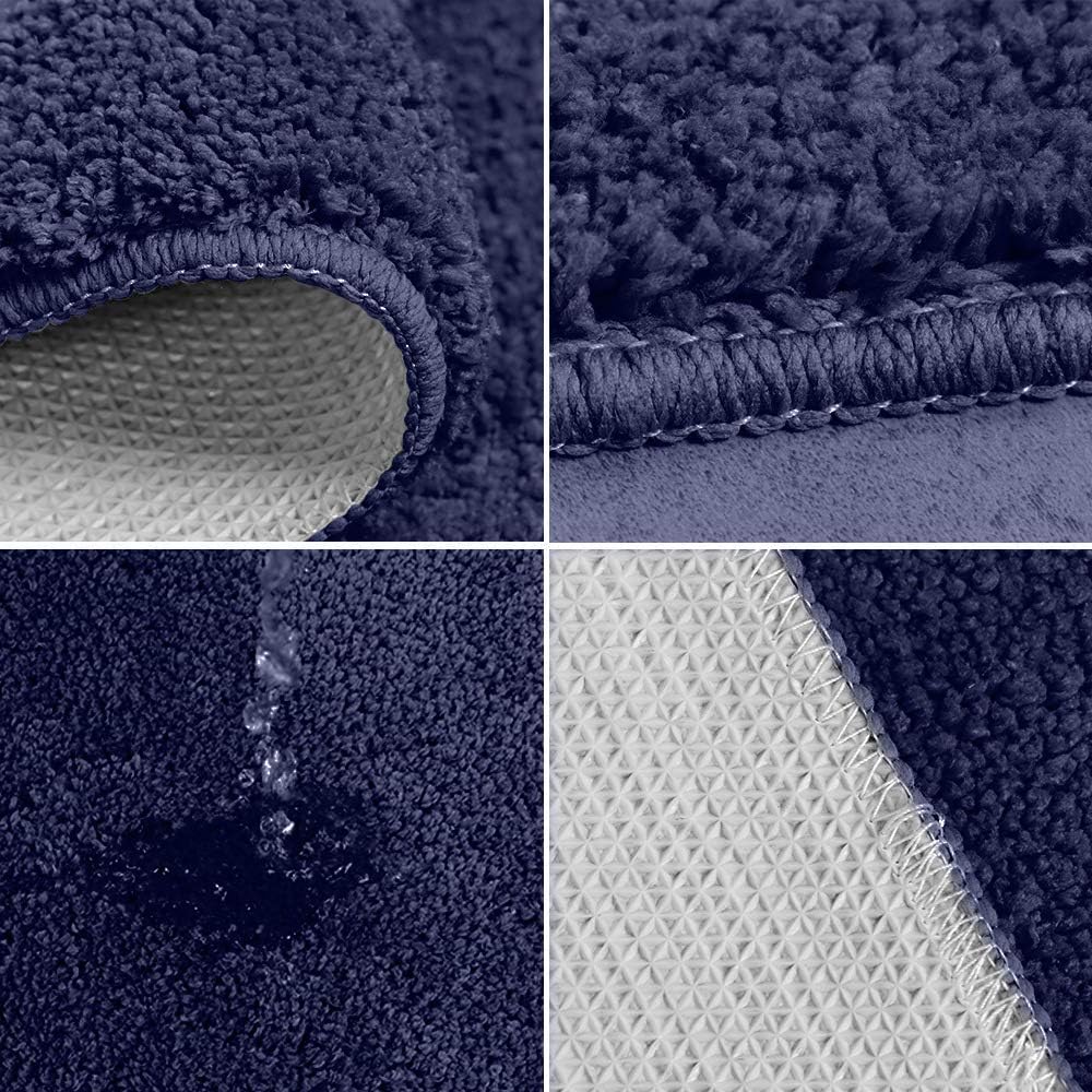 ele ELEOPTION Badezimmer-Set,rutschfeste Badematte schnelltrocknend weich wasserabsorbierend stilvol