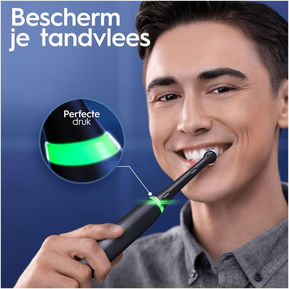 Oral-B iO Elektrische Zahnbürsten, 2 Stück, Schwarz und Rosa, Griffe mit schwarzem und weissem Displ