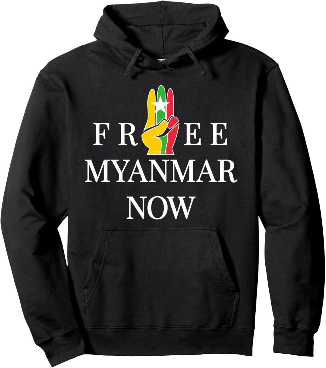 Befreie Myanmar Three Finger Salute Pullover Hoodie